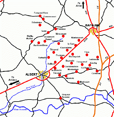 Somme Area Map 1916